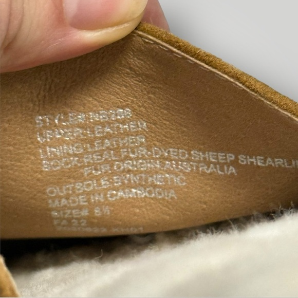 Madewell The Suede Kasey Mule in Faux Shearling in Acorn Sz 8.5 - Picture 6 of 9